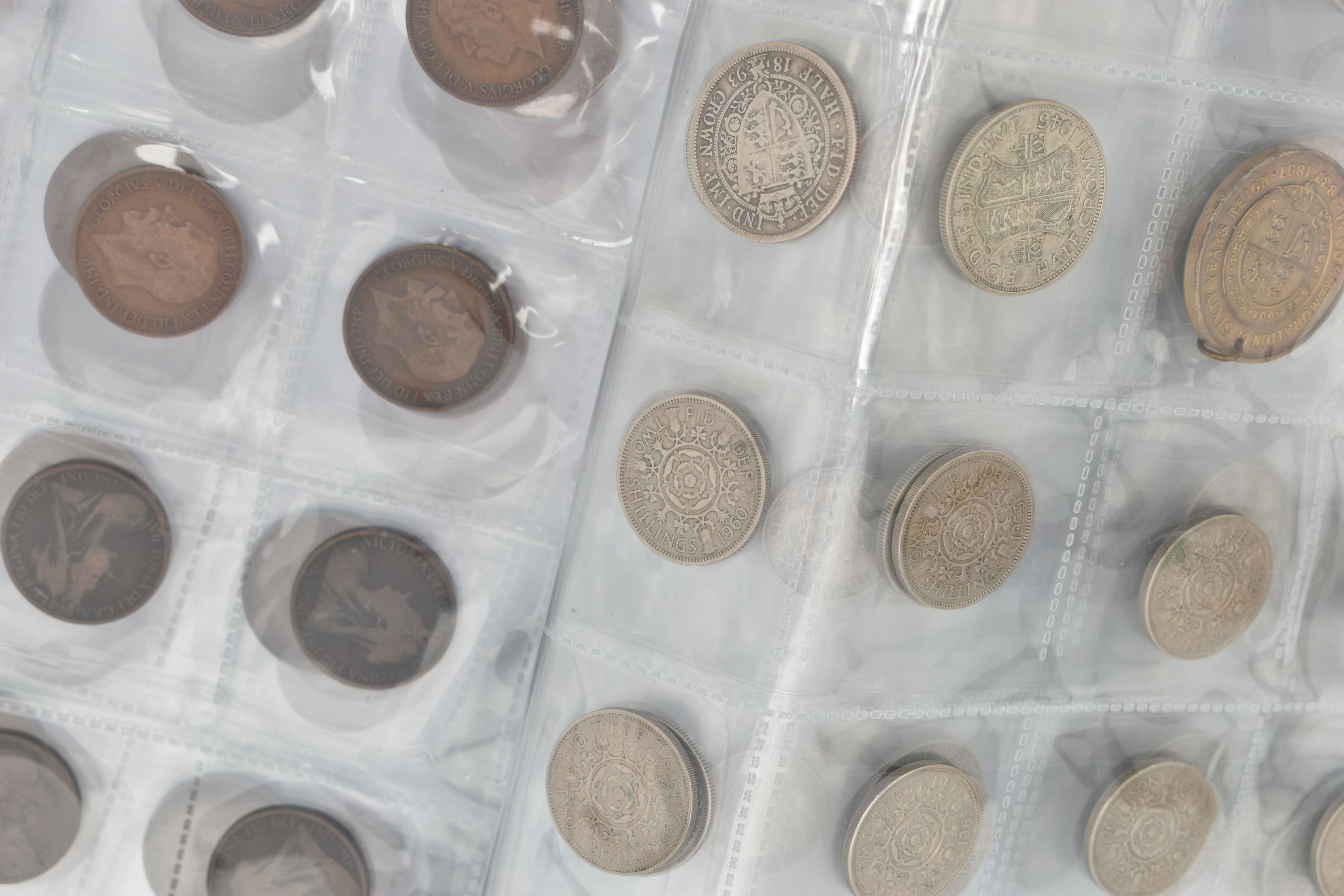 TWO COIN ALBUMS AND TIN OF MAINLY UK COINAGE, to include approximate over one kilo of mixed Silver - Image 14 of 14