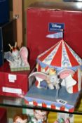 TWO BOXED DISNEY COLLECTIONS 'DUMBO' THEMED SCULPTURES, comprising 'Over the Big Top' and 'Santa's