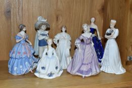 A GROUP OF FIGURINES, comprising Royal Doulton: Olivia HN5114 - Figurine of the Year 2008 with