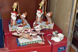FOUR BOXED ENESCO DISNEY SHOWCASE COLLECTION CHIP N' DALE FIGURES, from Disney Traditions collection