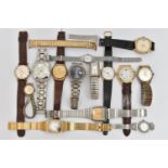 A SELECTION OF WATCHES, to include a MuDu wristwatch the cream dial signed 'MuDu 17 Jewels