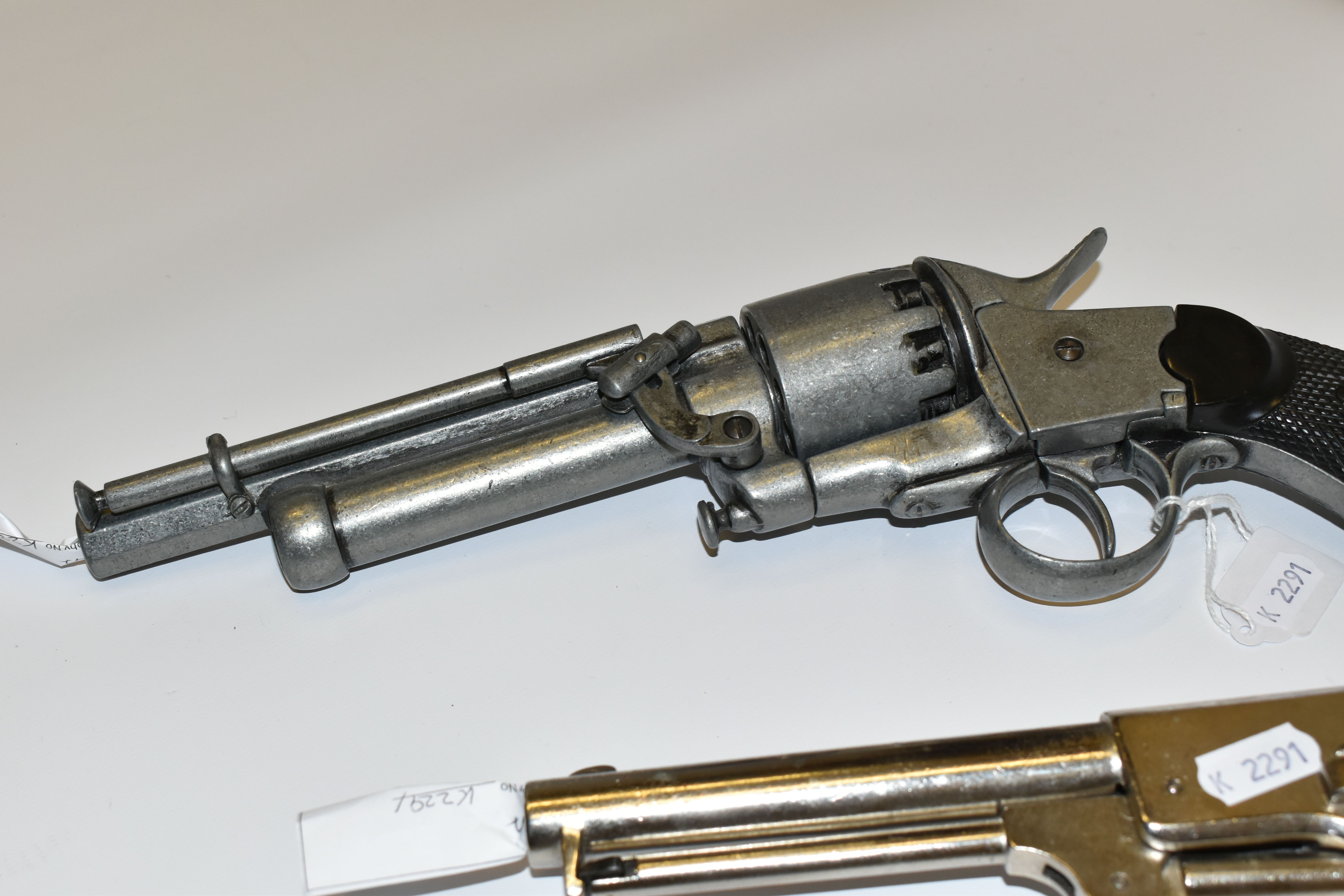 THREE WHITE METAL REPLICA REVOLVERS, designed so they are incapable of conversion to fire live - Image 9 of 11