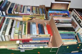 THREE BOXES OF BOOKS containing over 125 miscellaneous titles in hardback and paperback formats,