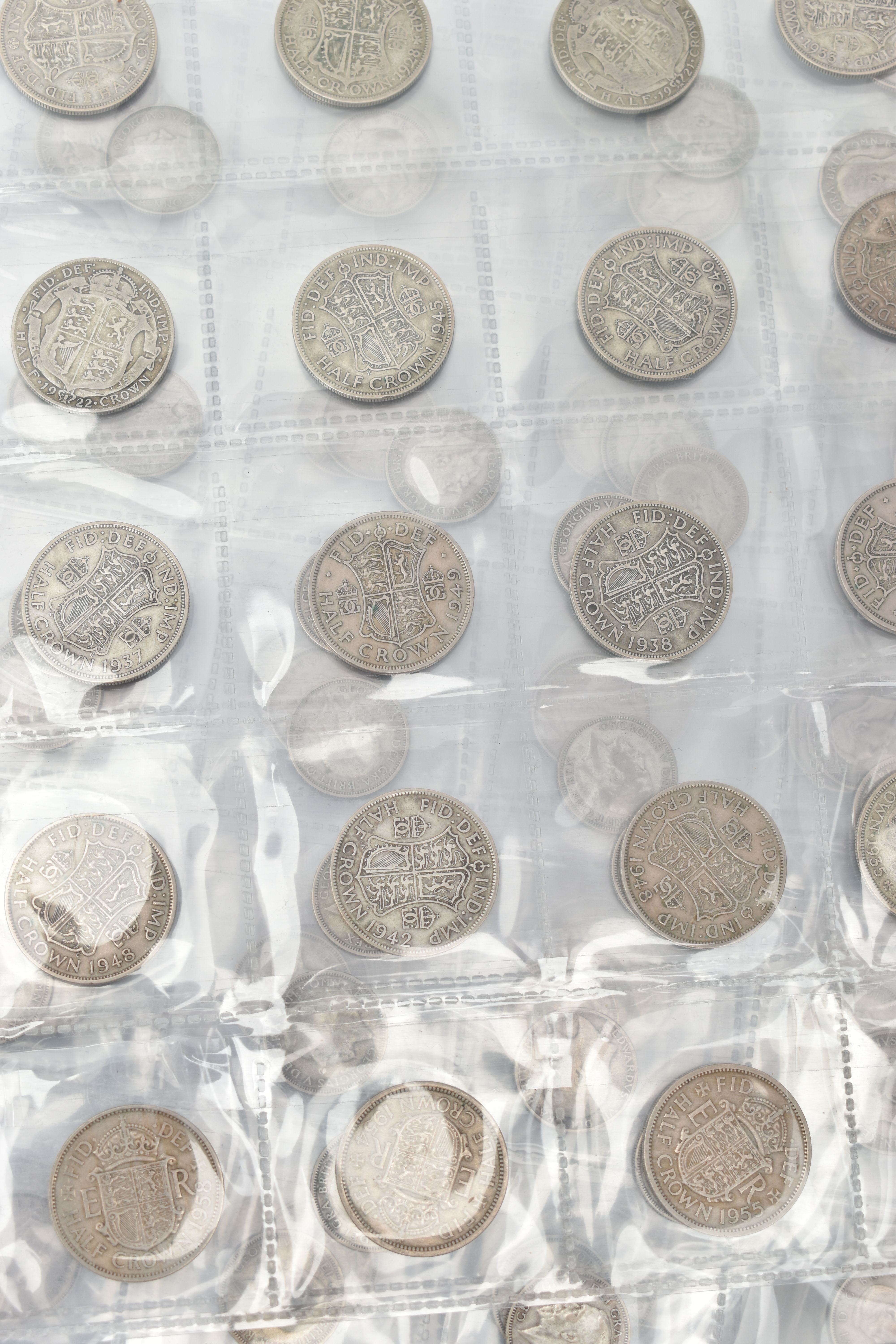 TWO COIN ALBUMS AND TIN OF MAINLY UK COINAGE, to include approximate over one kilo of mixed Silver - Image 11 of 14