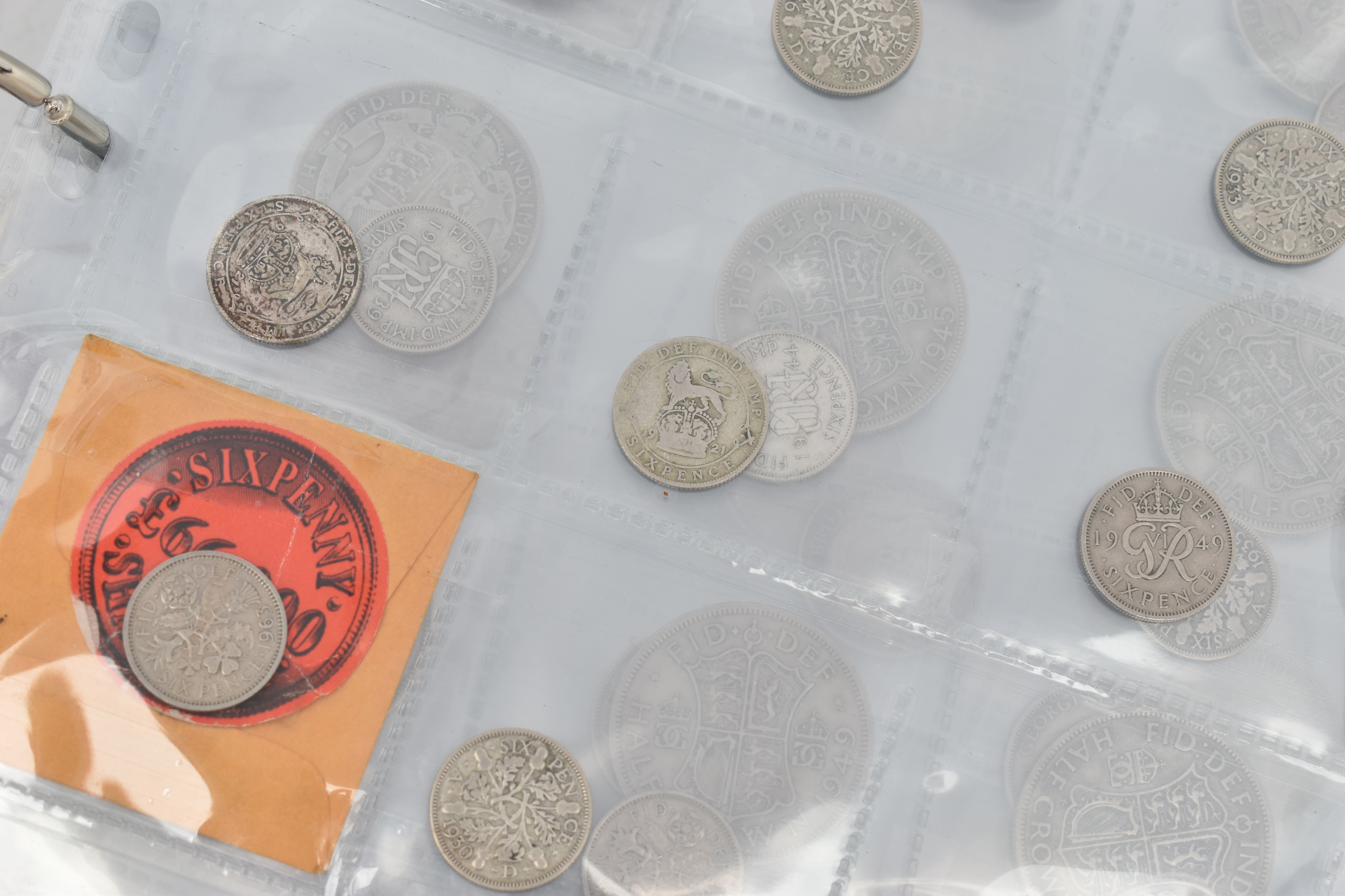 TWO COIN ALBUMS AND TIN OF MAINLY UK COINAGE, to include approximate over one kilo of mixed Silver - Image 10 of 14