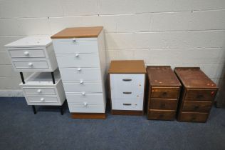 A SELECTION OF BEDROOM FURNITURE, to include a tall chest of six drawers, width 49cm x depth 51cm