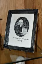 A VICTORIAN EARTHENWARE MONOCHROME PRINTED PLAQUE COMMEMORATING 'REVEREND JOHN WESLEY, M.A. AGED