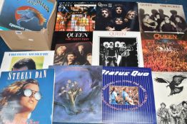 A BOX OF RECORDS, seventeen LPs and 12in singles to include Queen: Live Magic EMC 3519, Queen II (