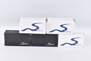 FIVE BOXED SPARK MODEL MINIMAX VEHICLES, the first is a TVR Tuscan 400R no96 Le Mans 2004, L.