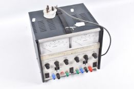A FARNELL INSTRUMENTS LTD. LT30-2 STABILISED POWER SUPPLY, 2 x 0-30V 2A, not tested, with mains