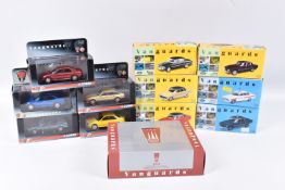 TWELVE BOXED VANGUARDS ROVER DIE CAST MODEL VEHICLES , to include five 1:43 scale Rover 3500 V8