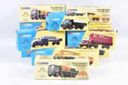 ELEVEN BOXED CORGI CLASSICS DIECAST MODEL TRANSPORT AND HAULAGE VEHICLES, to include a 40th