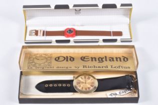 TWO WRIST WATCHES, the first a 'Orla Kiely' floral wrist watch, the second a 'Old England by Richard