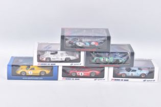 SIX BOXED SPARK MODEL MINIMAX VEHICLES, the first is a Porsche 917 LH 24H Le Mans 1971,