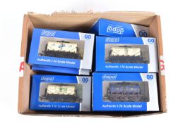 TWELVE BOXED OO GAUGE DAPOL CYLINDER WAGONS, to include Rodda's Cornish Clotted Cream, Hook & Son