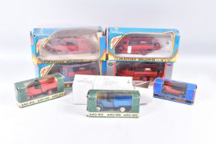 A QUANTITY OF BOXED RUSSIAN DIECAST VEHICLES, four 3HC OMO 1/43 scale Fire Engine models, a