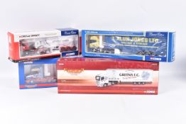 FOUR BOXED LIMITED EDITION CORGI 1:50 SCALE DIECAST HAULAGE VEHICLES, the first is a Hauliers of