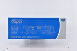 A BOXED OO GAUGE DAPOL NORTH BRITISH CLASS 22 LOCOMOTIVE, no, D6331, in BR Green FYP Font A H-