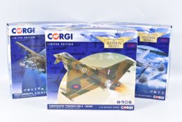 THREE BOXED LIMITED EDITION CORGI AVIATION ARCHIVE 1:72 SCALE DIECAST MODEL AIRCRAFTS, the first