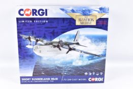 A BOXED CORGI LIMITED EDITION AVIATION ARCHIVE 1:72 SCALE SHORT SUNDERLAND MkIII DIECAST MODEL