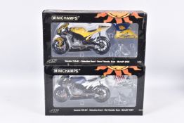 TWO BOXED MINICHAMPS 1:12 SCALE VALENTINO ROSSI COLLECTION MODEL MOTORCYCLES, the first is a