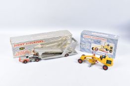 TWO BOXED FRENCH DINKY SUPERTOYS, Unic Articulated Boilot Car Transporter, No.39A and Richier Road