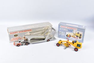 TWO BOXED FRENCH DINKY SUPERTOYS, Unic Articulated Boilot Car Transporter, No.39A and Richier Road