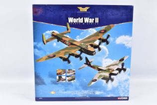A BOXED LIMITED EDITION CORGI AVIATION ARCHIVE WORLD WAR II EUROPE AND AFRICA TWO PLANE SET 1:72