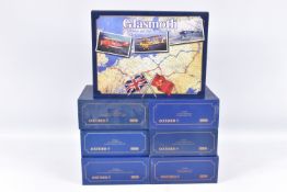 SEVEN BOXED OXFORD DIECAST 1:72 SCALE MODEL AIRCRAFTS , the first is a D.H.82 TIGER MOTH, FLOATPLANE