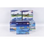 SEVEN BOXED HOBBY MASTER AIR POWER SERIES DIECAST MODEL AIRCRAFTS, to include a 1:72 scale