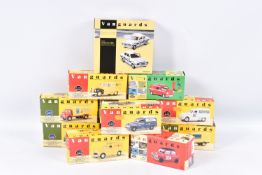 TWELVE BOXED VANGUARDS DIECAST MODEL VEHICLES, to include five 1:64 scale Classic Commercial