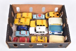 A QUANTITY OF UNBOXED AND ASSORTED CORGI AND DINKY TOYS DRIVING SCHOOL AND ROAD SERVICE VEHICLES, to