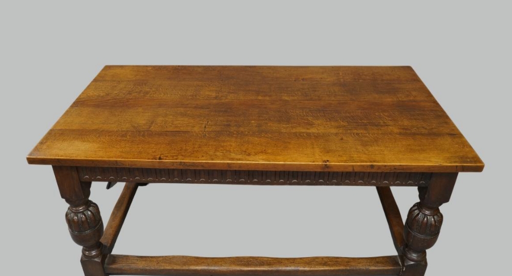 A 16th century style oak refectory table, early 20th century, 73cm high, 170cm wide, 90cm deep, - Image 5 of 5