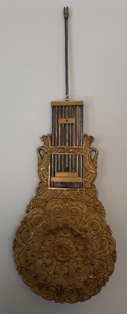 A French gilt-bronze mounted mahogany veneered portico clock, second quarter 19th century, the - Image 4 of 8