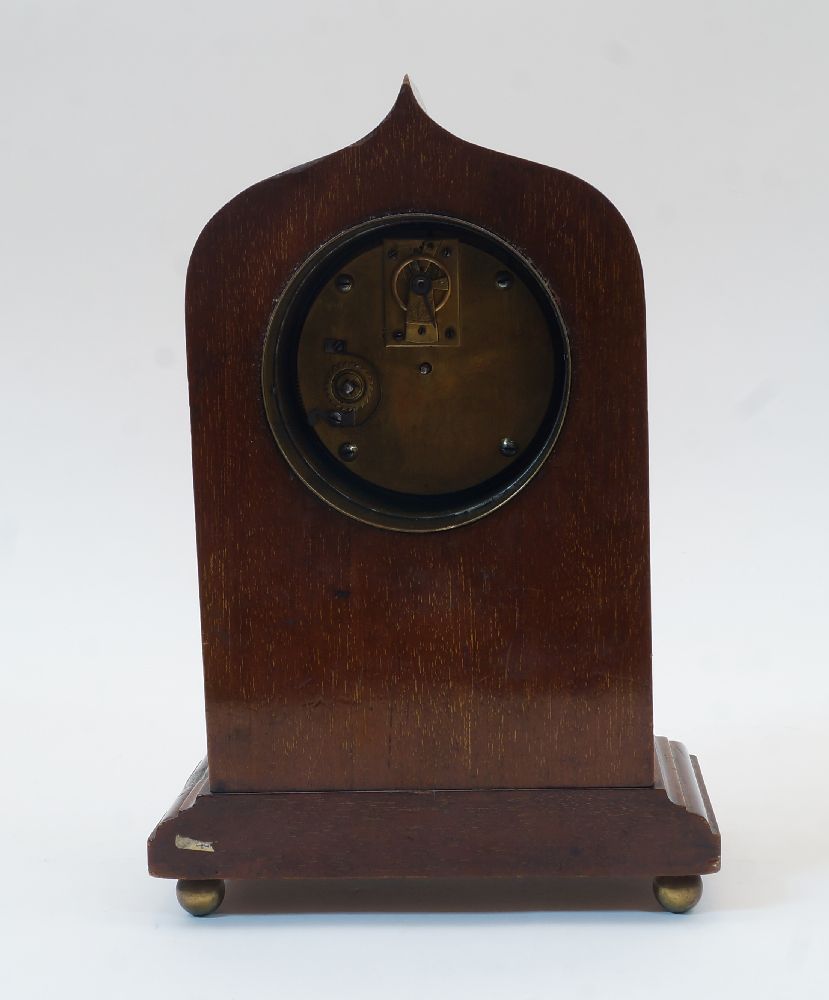 An mahogany mantel timepiece, late 19th / early 20th century, by Barraud & Lunds, the mahogany chase - Image 3 of 4
