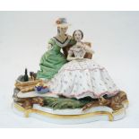 A Royal Worcester group entitled 'The Picnic', 1974, Victorian Series, Limited Edition No 13 of 250,