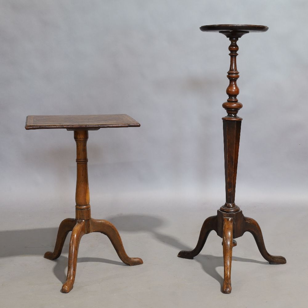 A Victorian mahogany torchere stand, circa 1850, the circular top raised on turned column and