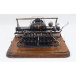 A Blickensderfer no. 7 typewriter, early 20th century, with plaque stating BLICKENSDERFER -