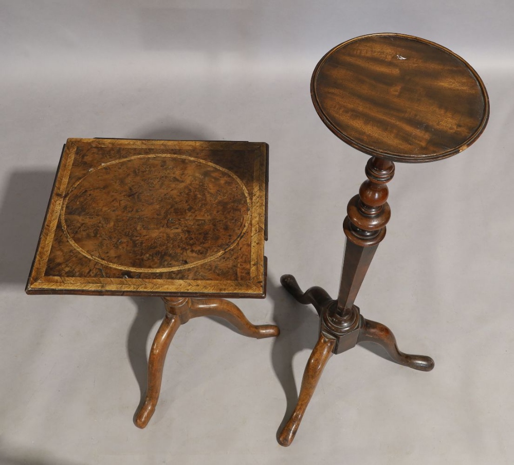 A Victorian mahogany torchere stand, circa 1850, the circular top raised on turned column and - Image 2 of 2
