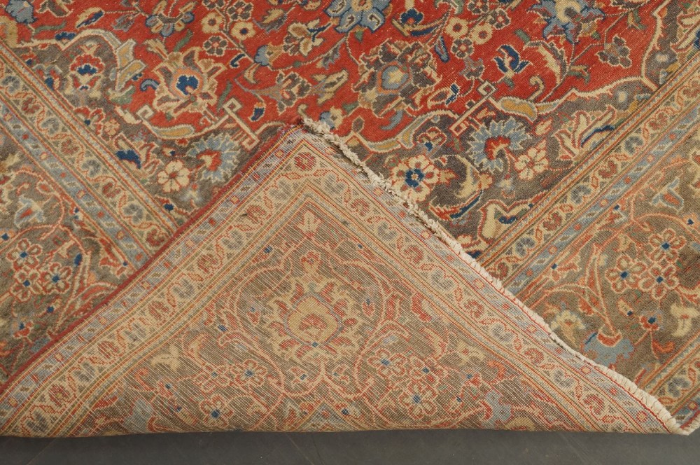 A Persian Kashan carpet, mid to late 20th century, central floral medallion surrounded by floral - Image 3 of 3