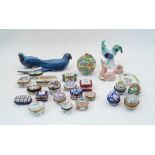 A group of Herend porcelain collectibles, 20th century, with printed factory marks, comprising: a