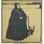 Sir William Nicholson, British 1872-1949- H.M. The Queen; lithograph printed in colours, from Twelve