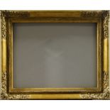A Gilded Composition Louis XIII Style Frame, mid-late 20th century, with plain sight, leaf course,