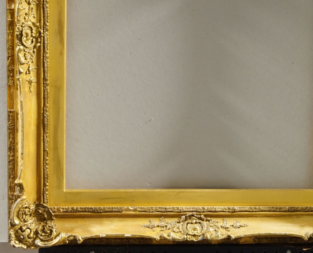 A Gilded Composition Louis XV Style Swept and Pierced Frame, mid-late 20th century, with leaf sight, - Image 5 of 6