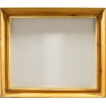 A Stripped Pine Moulding Frame, mid-late 20th century, with stepped sight, plain hollow and top