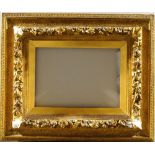 A Pair of Gilded Composition Italian Bolognese Style Frames, mid-late 19th century, with wedge slip,