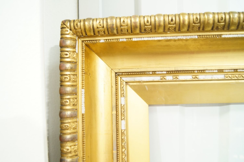 An English Gilded Composition Neo-Classical Style Glazed Frame of Large Proportions, mid-late 19th - Image 2 of 3