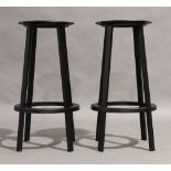 Leon Ransmeier for Hay, Pair of 'Revolver' stools, of recent manufacture, with revolving seat and