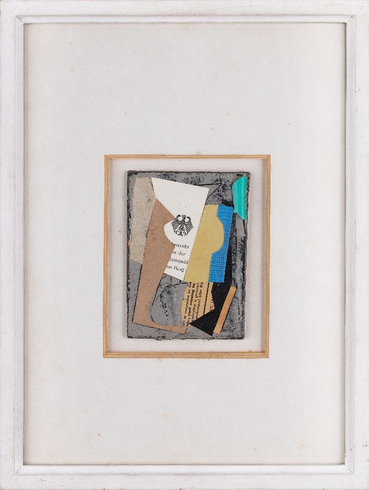 Bryan Ingham, British 1936-1997- Dutch Still Life, Amsterdam, 1985; collage on board, signed, tilted - Image 2 of 3