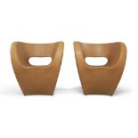 Ron Arad (b.1951) for Moroso, Pair of 'Victoria & Albert' lounge chairs, circa 2000, Leather,